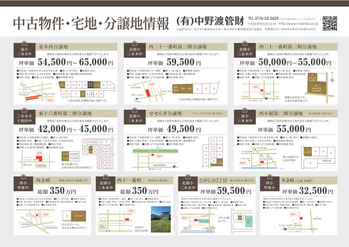 折込広告裏